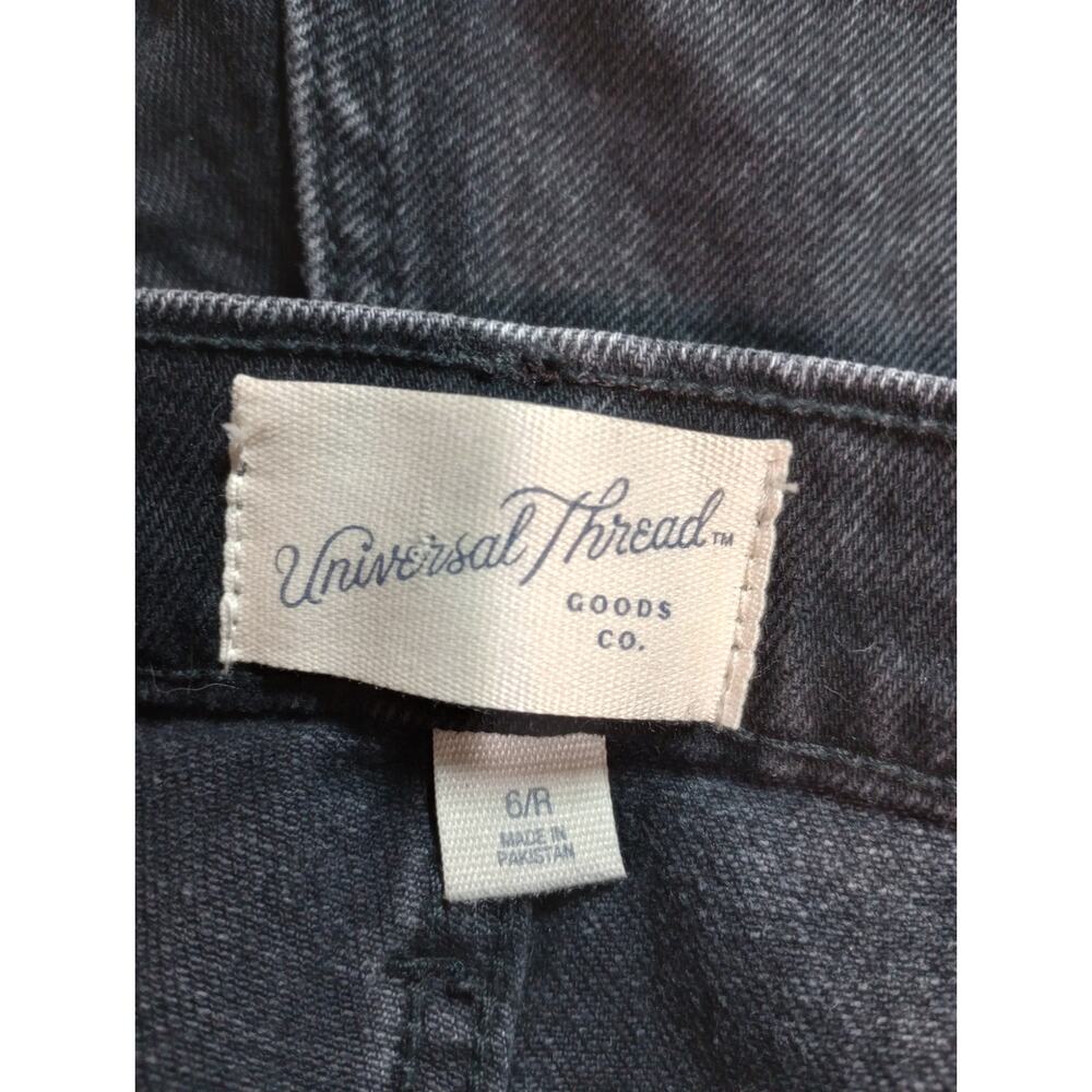Universal Thread Jeans Ladies 6‎ Black High Rise Flare - Picture 4 of 7